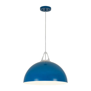Scandinavian Colored Wide Metal Dome Kitchen Pendant Light