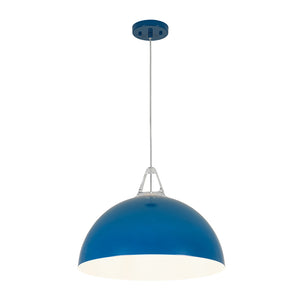Scandinavian Colored Wide Metal Dome Kitchen Pendant Light