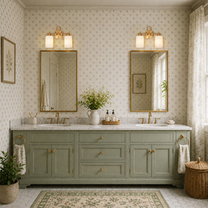 2-Light Frosted Glass Cylinder Looped Arm Vanity Wall Sconce