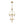 Brass 4-Light Ribbed Glass Bell Jar Lantern Pendant / Semi Flush