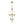 Brass 4-Light Ribbed Glass Bell Jar Lantern Pendant / Semi Flush