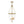 Brass 4-Light Ribbed Glass Bell Jar Lantern Pendant / Semi Flush
