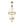 Brass 4-Light Ribbed Glass Bell Jar Lantern Pendant / Semi Flush