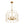 Brass 6-Light Candle Geometric Metal Drum Lantern Chandelier