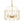 Brass 6-Light Candle Geometric Metal Drum Lantern Chandelier
