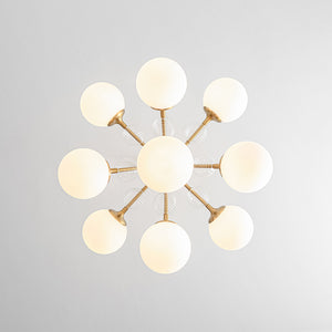 9-Light Tiered Sputnik Glass Globe Bubble Chandelier