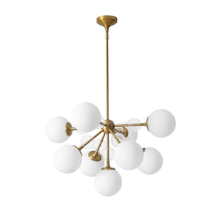 9-Light Tiered Sputnik Glass Globe Bubble Chandelier