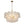 Brass Cluster Ribbed Glass Globe Bubble Chandelier