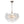 Brass Cluster Ribbed Glass Globe Bubble Chandelier