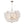 Brass Cluster Ribbed Glass Globe Bubble Chandelier