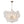 Brass Cluster Ribbed Glass Globe Bubble Chandelier