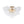 Brass Cluster Ribbed Glass Globe Bubble Semi Flush Chandelier