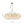 Brass Halo Ribbed Glass Globe Bubble Ring Chandelier