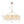 Brass Halo Ribbed Glass Globe Bubble Ring Chandelier