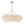 Brass Halo Ribbed Glass Globe Bubble Ring Chandelier