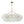 Brass Halo Ribbed Glass Globe Bubble Ring Chandelier