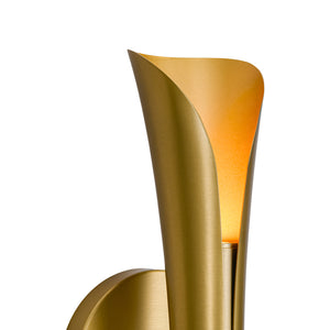 Brass Metal Curved Up and Down Dimmable LED Wall Sconce