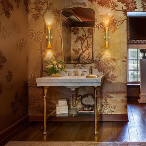 Brass Metal Curved Up and Down Dimmable LED Wall Sconce