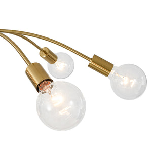 Minimalist 6-Light Metal Round Sputnik Swoop Chandelier