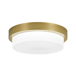 Brass Minimalist Round Opal Glass Dimmable LED Ceiling Light