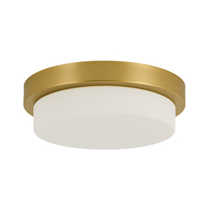 Brass Minimalist Round Opal Glass Dimmable LED Ceiling Light