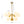 Brass Daisy Tiered Opal Glass Globe Sputnik Chandelier
