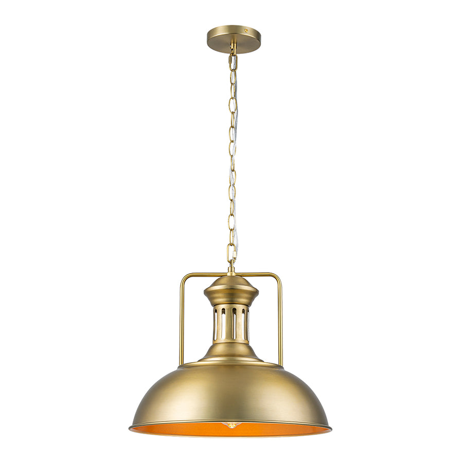 1-Light Industrial Dome Pendant Light