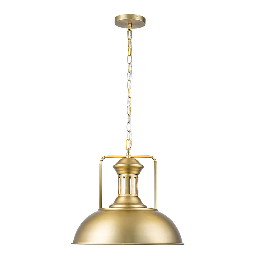 1-Light Industrial Dome Pendant Light