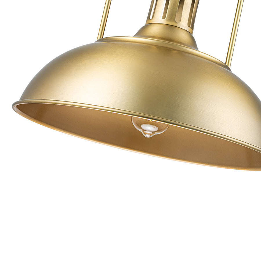 1-Light Industrial Dome Pendant Light
