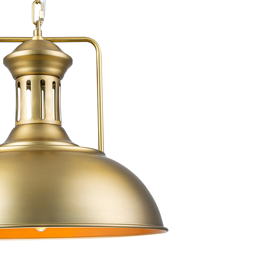 1-Light Industrial Dome Pendant Light