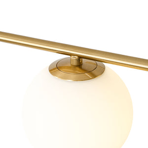 Celestial 5-Light Opal Glass Linear Sputnik Semi Flush Chandelier