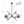 Celestial 6-Light Smoked Glass Globe Adjustable Sputnik Chandelier