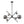 Celestial 6-Light Smoked Glass Globe Adjustable Sputnik Chandelier