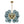 Cluster Blue Glass Bubble Chandelier