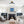 Contemporary Brass Blue Round LED Semi Flush Lighting