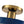 Contemporary Brass Blue Round LED Semi Flush Lighting