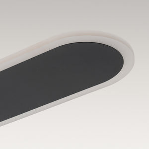 Contemporary Long Oval Warm Dimmable LED Ceiling Light