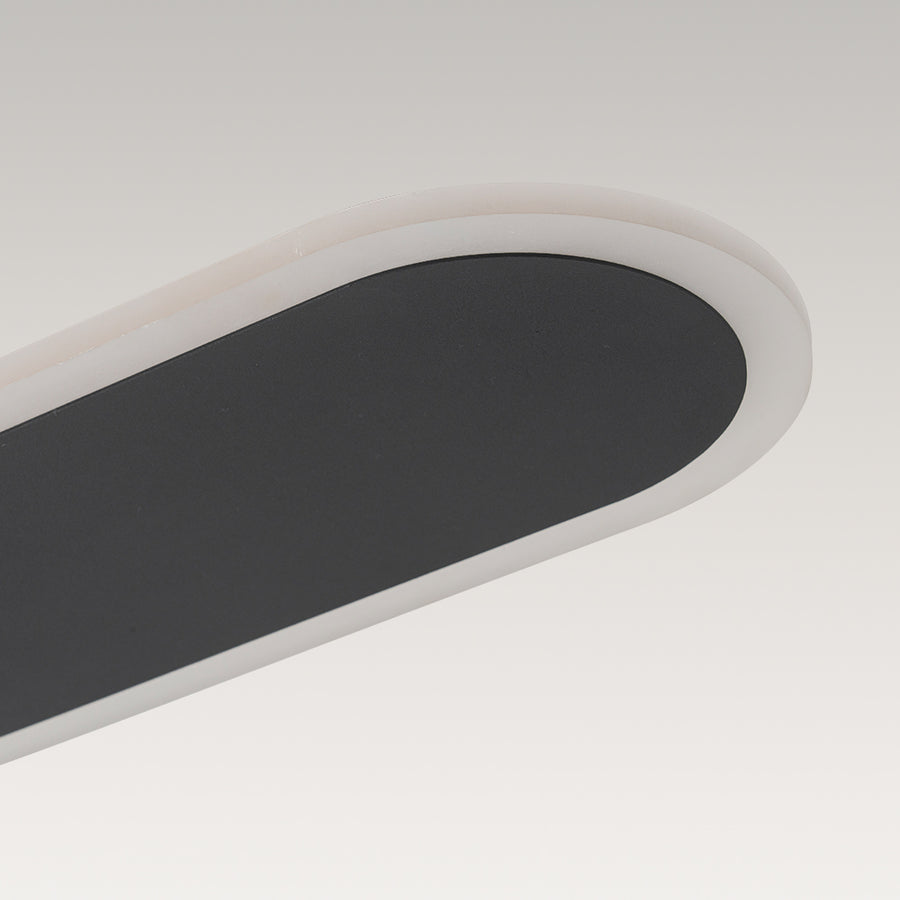 Contemporary Long Oval Warm Dimmable LED Ceiling Light