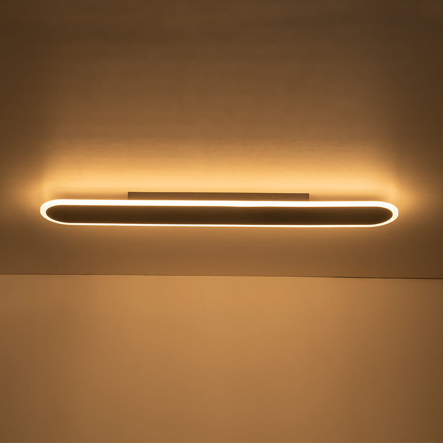 Contemporary Long Oval Warm Dimmable LED Ceiling Light