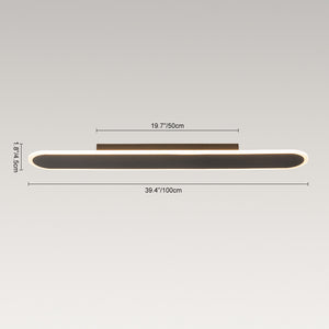 Contemporary Long Oval Warm Dimmable LED Ceiling Light