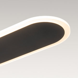 Contemporary Long Oval Warm Dimmable LED Ceiling Light