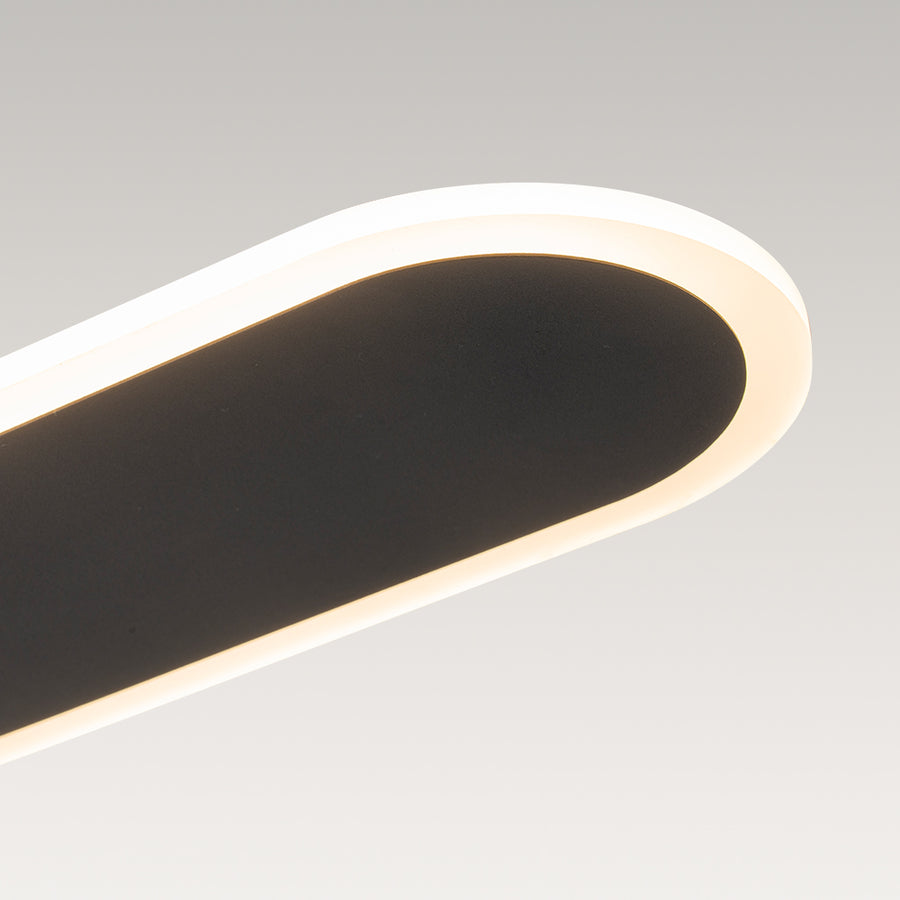 Contemporary Long Oval Warm Dimmable LED Ceiling Light