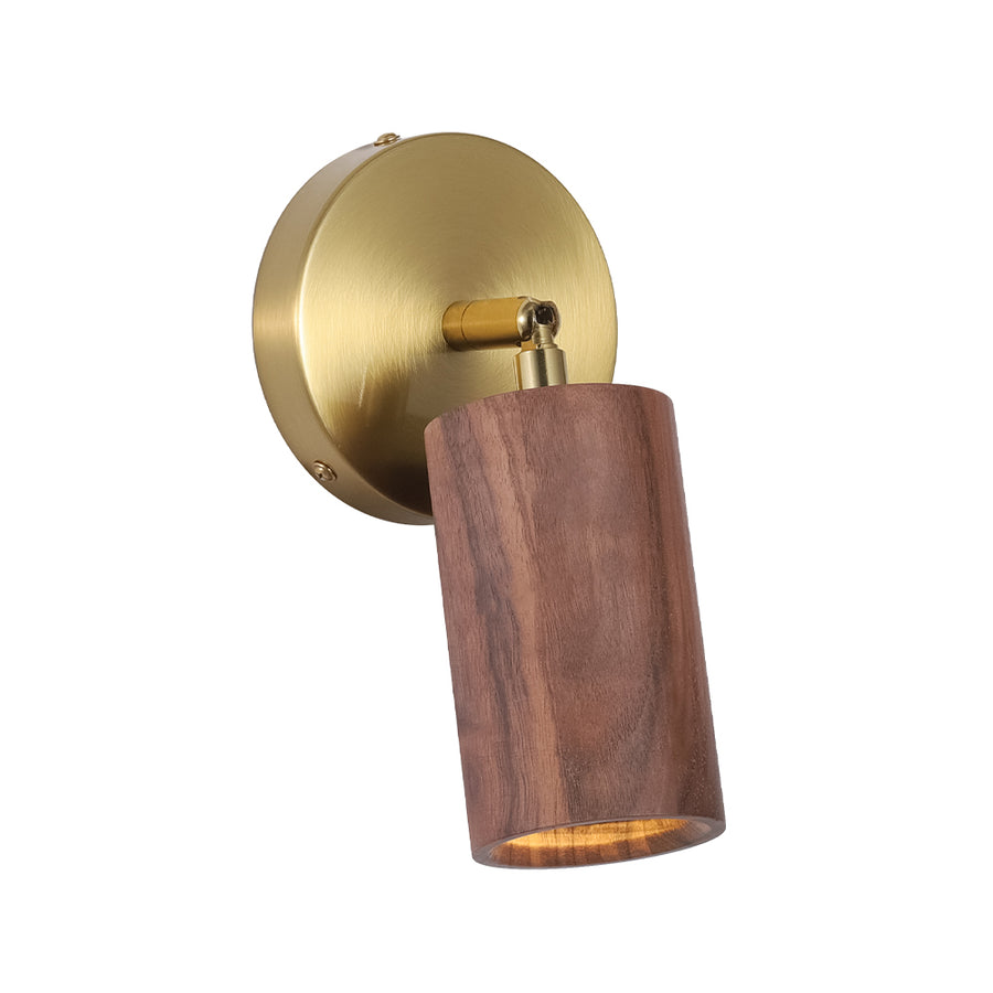 1-Light GU10 Adjustable Wooden Ceiling Spotlight Track Light