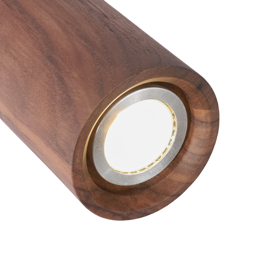 1-Light GU10 Adjustable Wooden Ceiling Spotlight Track Light