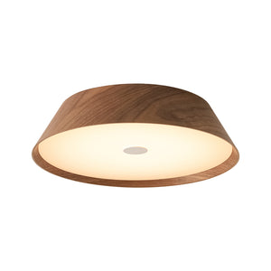 Farmhouse Wood Grain Dimmable LED Round Flush Mount Light