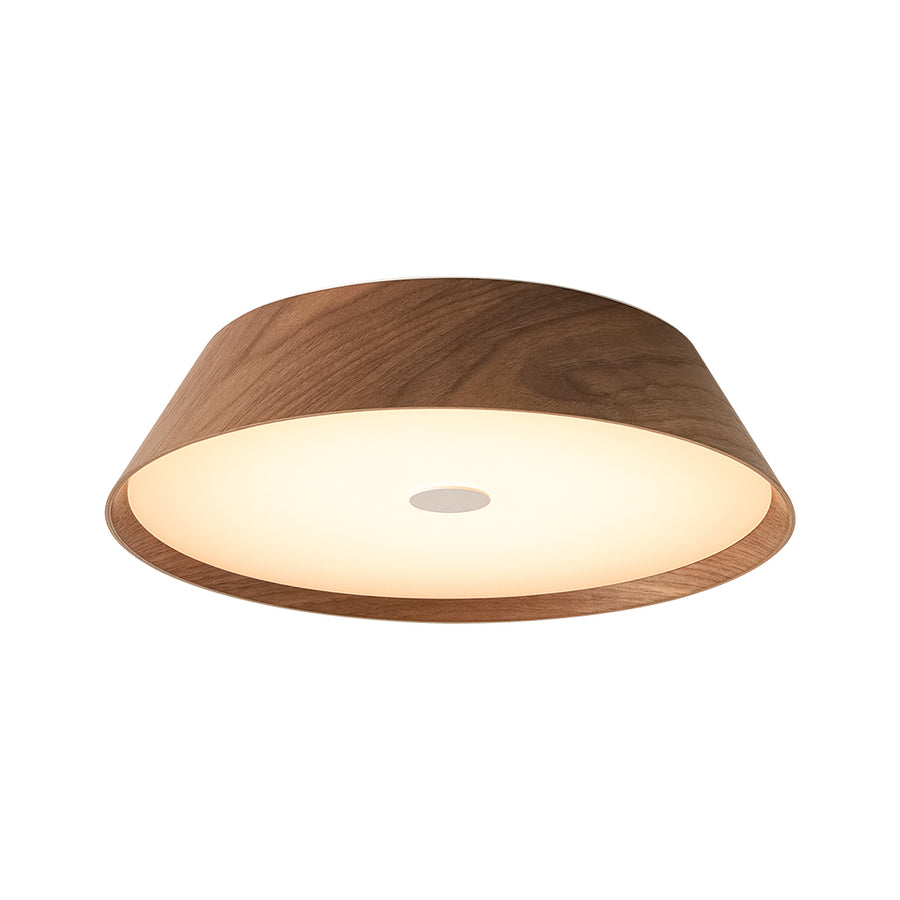 Farmhouse Wood Grain Dimmable LED Round Flush Mount Light
