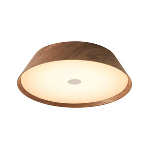 Farmhouse Wood Grain Dimmable LED Round Flush Mount Light