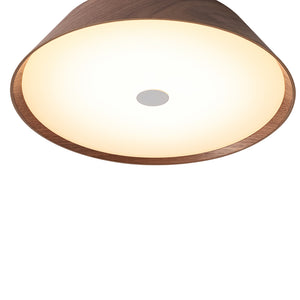 Farmhouse Wood Grain Dimmable LED Round Flush Mount Light