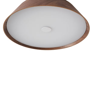 Farmhouse Wood Grain Dimmable LED Round Flush Mount Light