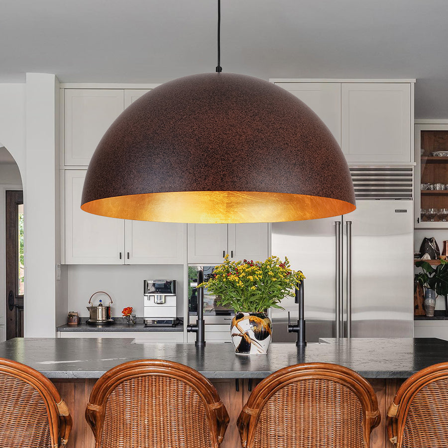 Industrial Oversized Large Metal Dome Pendant Light